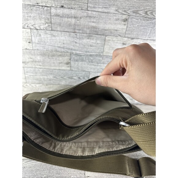 Tumi T-Tech Nylon Mckenna 10" Crossbody Bag Olive Army Green Color EUC - Picture 9 of 9